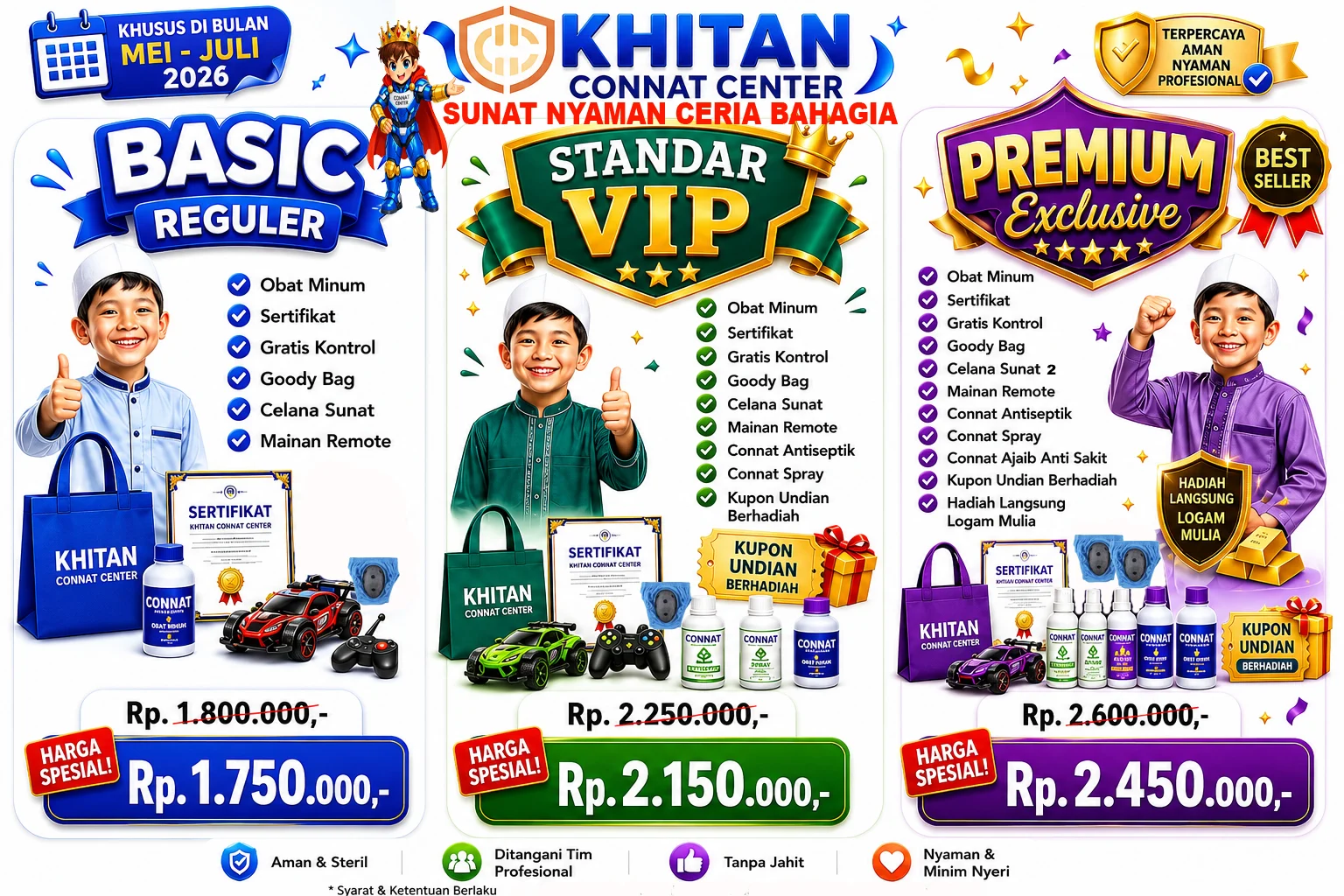 Ayo Ayah & Bunda, kesempatan yang susah ditemui., Hanya ada di kami connat center Pusatnya Sunat Modern.